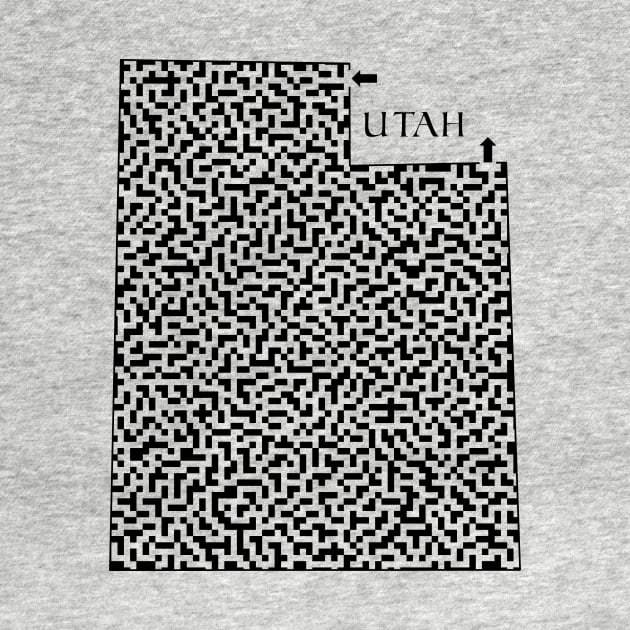 Utah State Outline Maze & Labyrinth by gorff